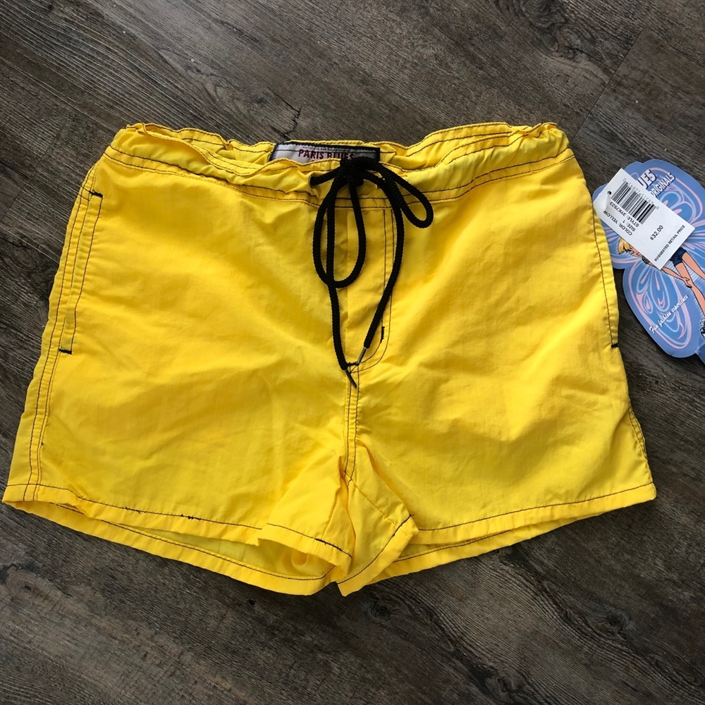 VTG Yellow Paris Blues Shorts with Tags Size 1